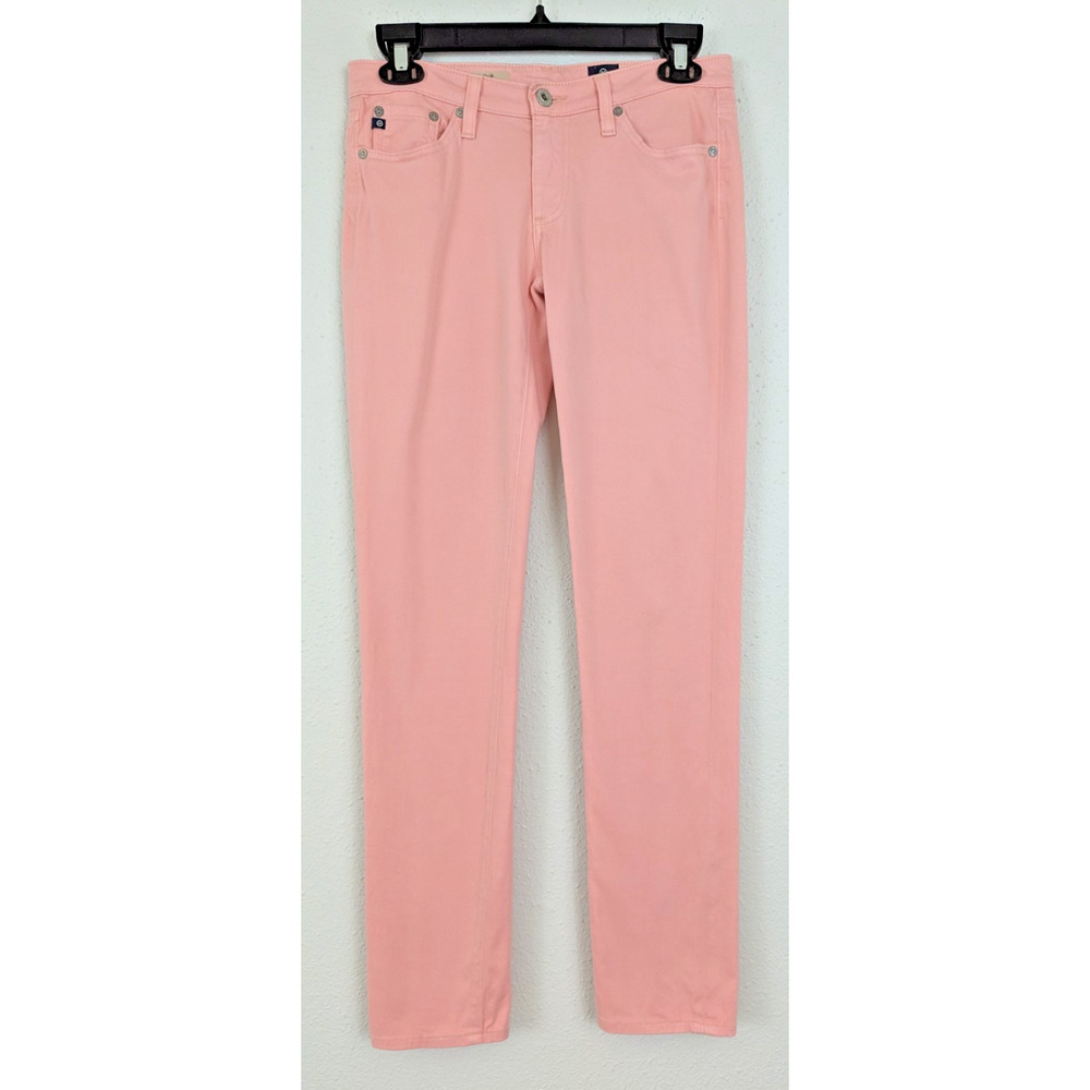 AG Adriano Goldschmied sz 27 The Stilt Cigarette Leg Pants pink skinny 2972